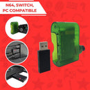 Old Skool - Nintendo 64 (N64) Ultra Wireless Controller Compatible with N64, Switch & USB