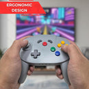 Old Skool - Nintendo 64 (N64) Ultra Wireless Controller Compatible with N64, Switch & USB