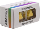 Ultra Pro - Heavy Metal D20 Dice Set - Vivid Yellow