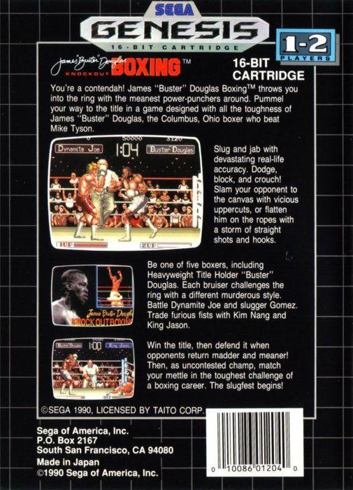 JAMES "BUSTER" DOUGLAS KNOCKOUT BOXING ( Cartridge Only ) (used)