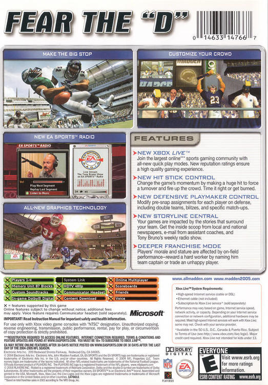 Madden NFL 2005 (usagé)