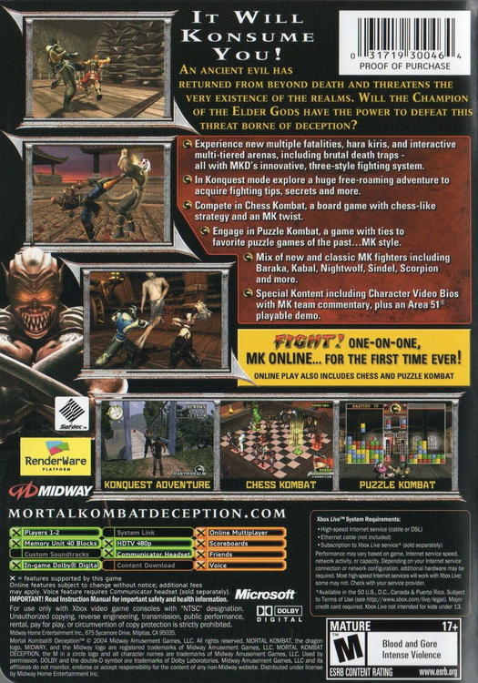 Mortal Kombat: Deception (used)