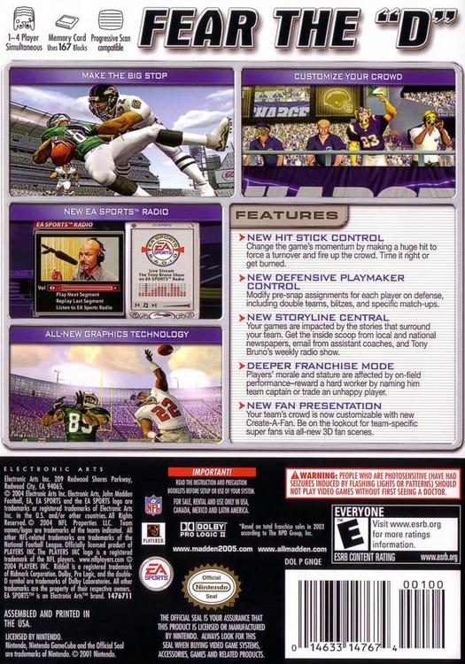 MADDEN NFL 2005 (usagé)