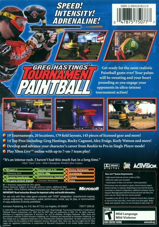 Greg Hastings' Tournament Paintball (used)