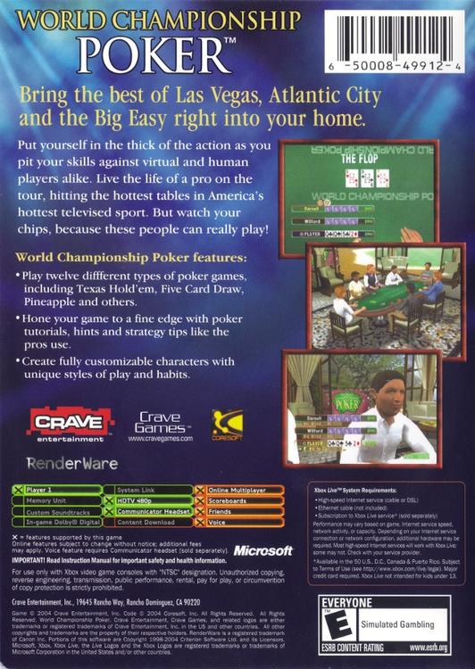 World Championship Poker (used)