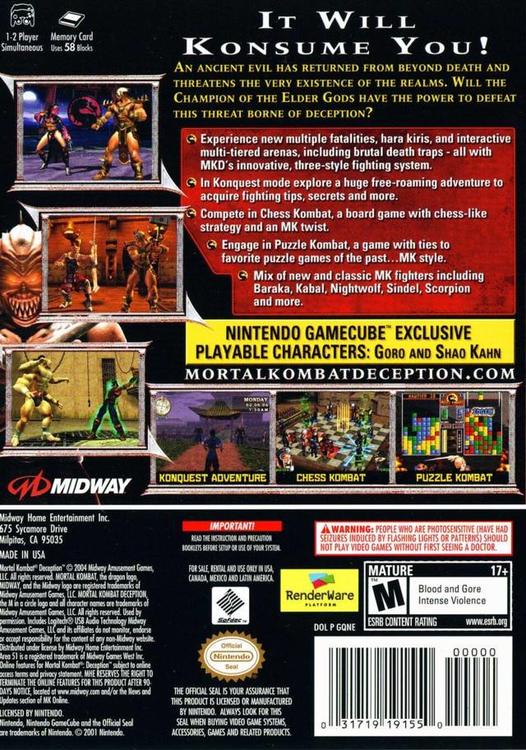 Mortal Kombat - Deception (usagé)