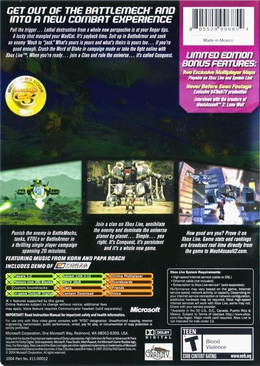 MechAssault 2: Lone Wolf [Limited Edition] (used)