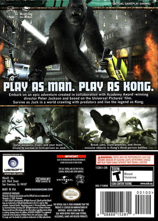 PETER JACKSON'S KING KONG - THE OFFICIAL GAME OF THE MOVIE (usagé)