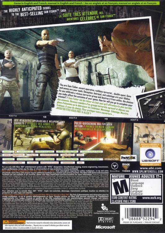 Tom Clancy's Splinter Cell - Double Agent (usagé)
