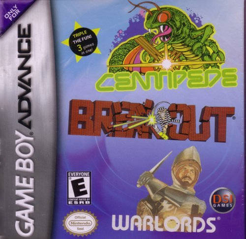 3 GAMES IN 1 - CENTIPEDE / BREAKOUT / WARLORDS ( Box and booklet included ) (used)