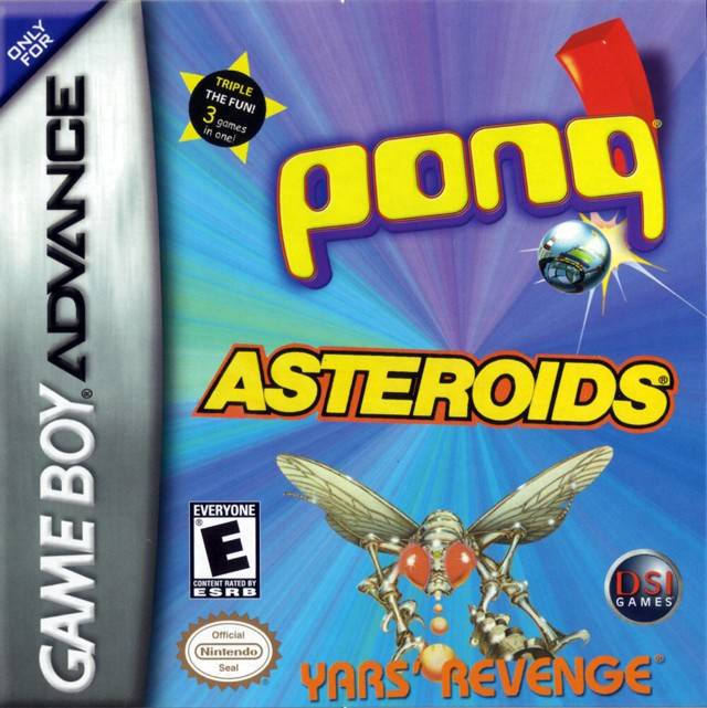 ASTEROIDS / PONG / YARS' REVENGE  ( Cartouche seulement ) (usagé)