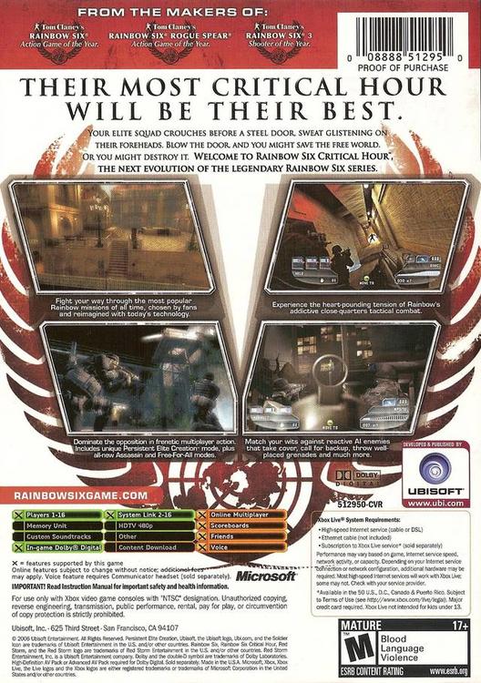 Tom Clancy's Rainbow Six: Critical Hour (used)