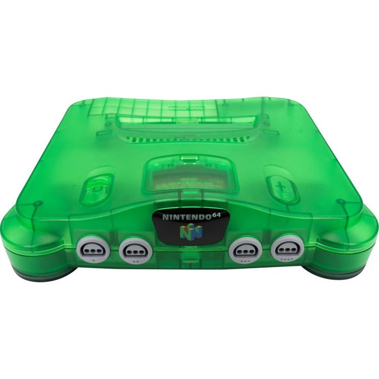 Nintendo 64 Funtastic jungle green edition  ( Boîte, livret et Expansion pak non compris ) ( comprend une manette smoke édition ) (usagé)