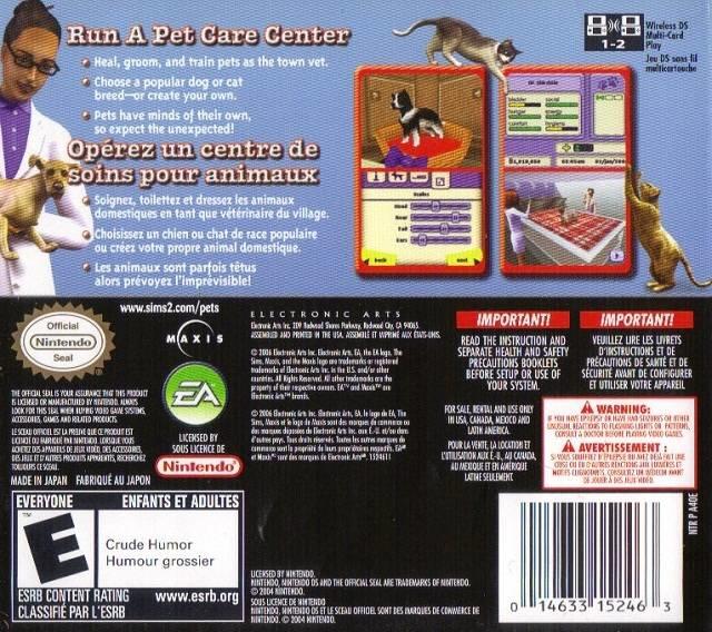 THE SIMS 2 - PETS ( Cartridge only ) (used)