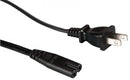 Universal power cable type 8 non-polarized (PS2 slim / Xbox / PS3 SLIM / Xbox One S / Xbox series S and series X / PS4 / PS5)