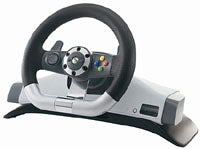 Microsoft - Official Xbox 360 Wireless Steering Wheel - White (Used)