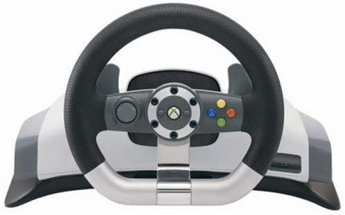 Microsoft - Official Xbox 360 Wireless Steering Wheel - White (Used)