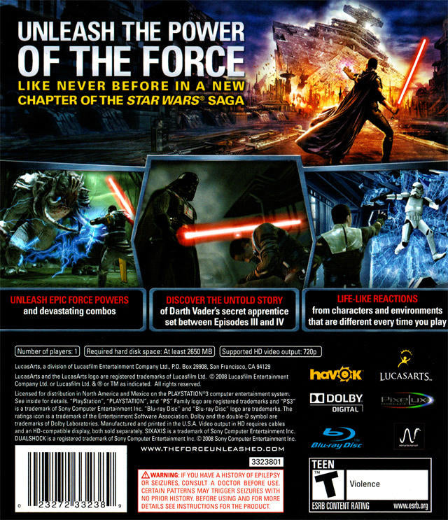 STAR WARS - THE FORCE UNLEASHED (usagé)