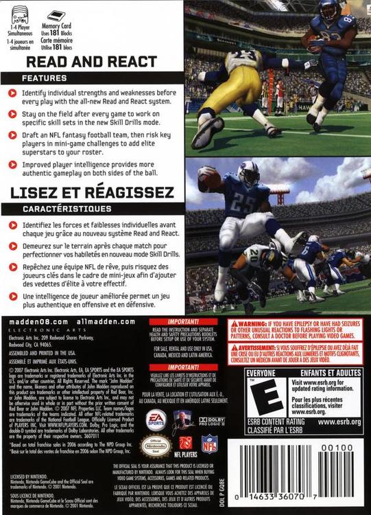 Madden NFL 08 (usagé)