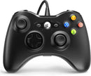 Manette avec fils pour xbox 360  -  noire