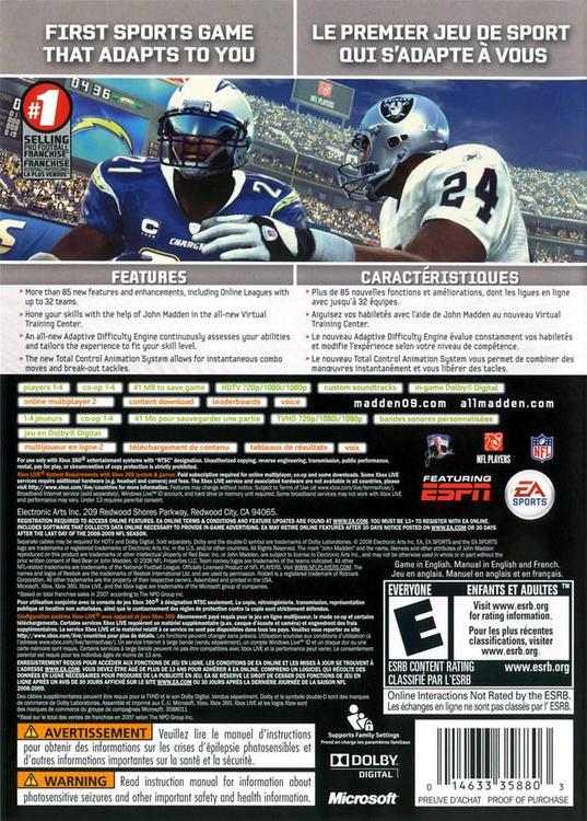 Madden NFL 09 (usagé)