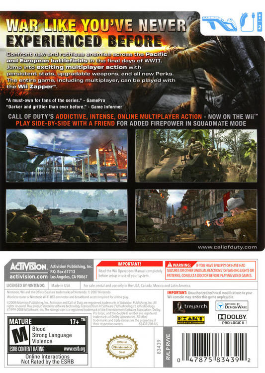 Call of Duty - World at war (usagé)