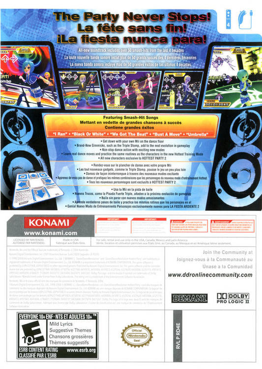 Dance Dance Revolution - Hottest Party 2   (Dance Mat not included) (used)