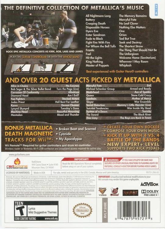 Guitar Hero Metallica (usagé)