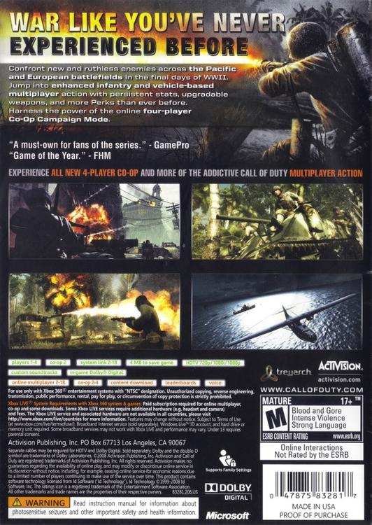 Call of Duty - World at war (usagé)