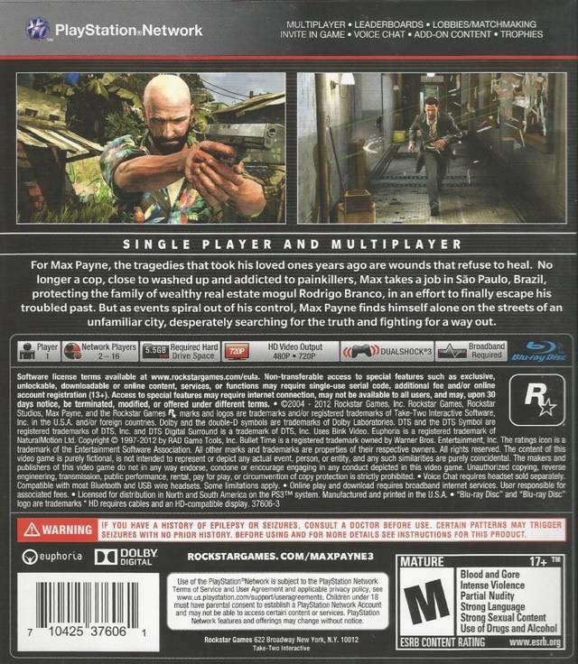 MAX PAYNE 3 (usagé)