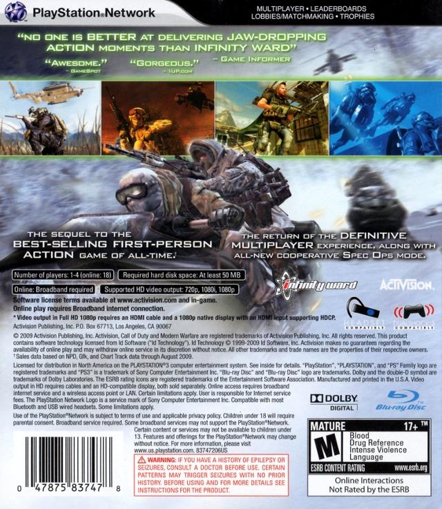 CALL OF DUTY - MODERN WARFARE 2 ( VF ) (usagé)