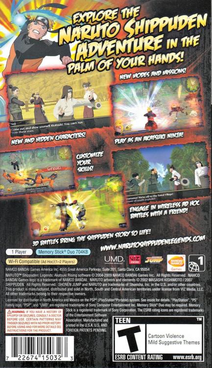NARUTO SHIPPUDEN --LEGENDS --AKATSUKI RISING (usagé)