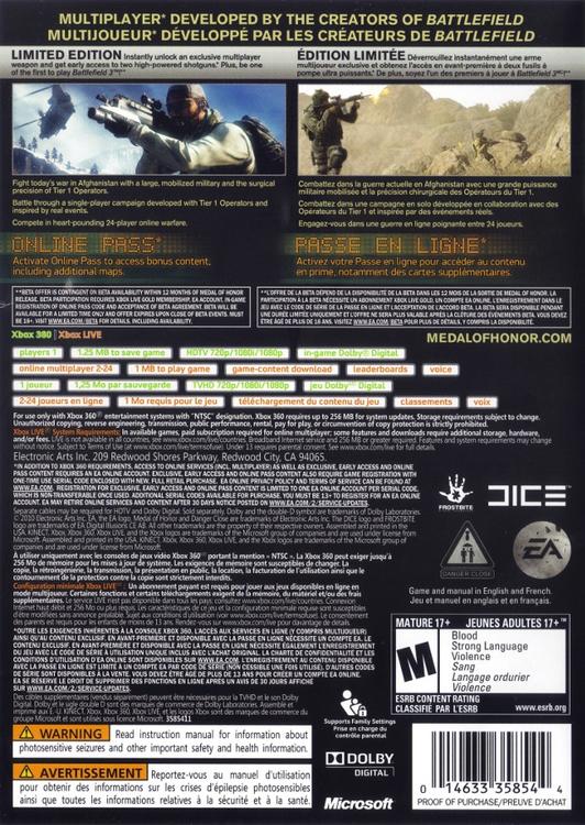 MEDAL OF HONOR (usagé)