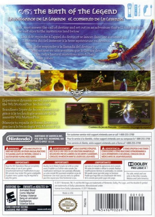 THE LEGEND OF ZELDA  25th ANNIVERSARY  -  SKYWARD SWORD ( Complet ) (usagé)