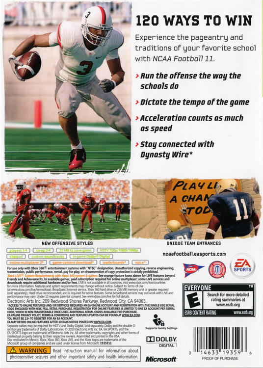 NCAA Football 11 (usagé)