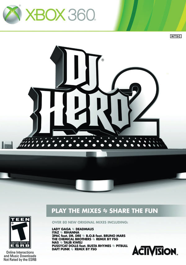 DJ HERO 2  (TABLE DE MIXE NON INCLUSE) (usagé)