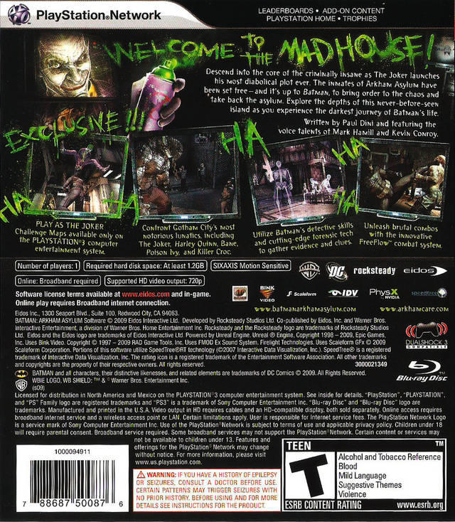 Batman Arkham Asylum [Game of the Years Edition] (usagé)