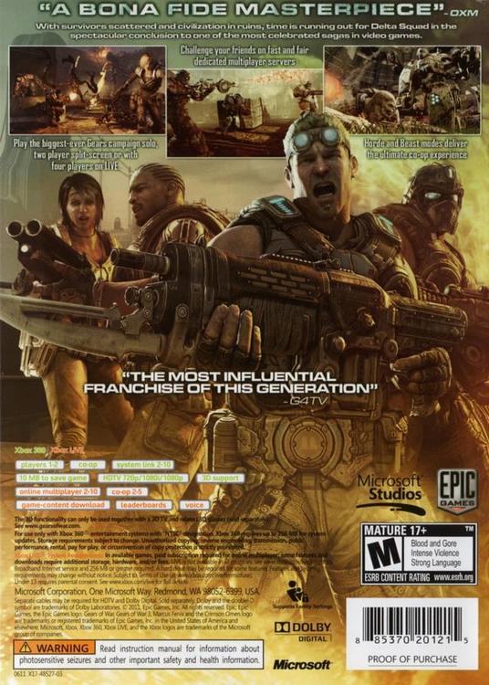 GEARS OF WAR 3 (usagé)