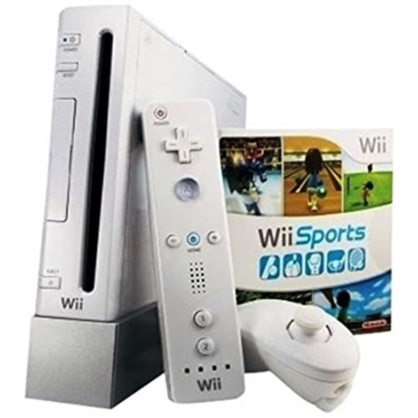 Nintendo Wii Modèle 1 rétro-compatible  -  Ensemble Wii Sport  -  Blanche ( Boîte et livret inclus ) (usagé)