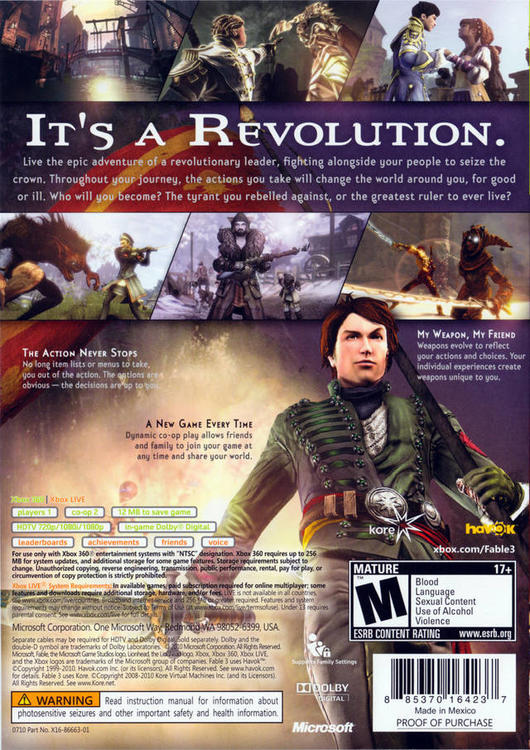 FABLE III ( VA ) (used)