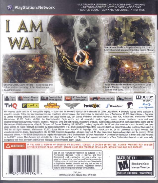 WARHAMMER 40,000 - SPACE MARINE (used)