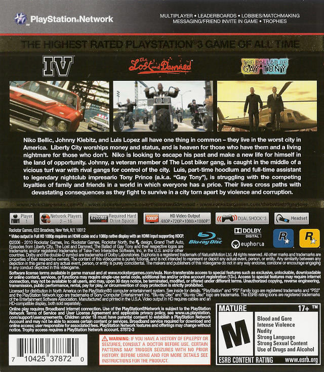 Grand theft auto IV & episodes from Liberty city  -  The complete edition (usagé)