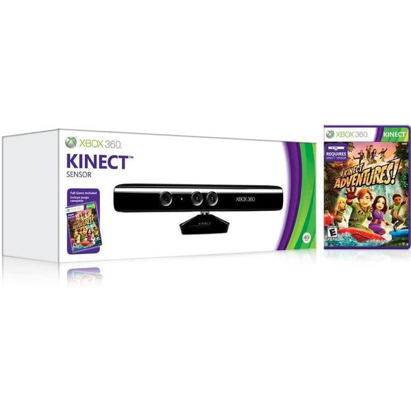 Microsoft - Original Xbox 360 Kinect Motion Sensor Bar OEM Black with Kinect Adventures (usagé)