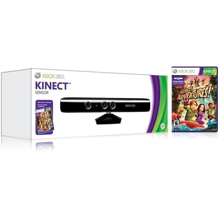 Microsoft - Capteur original Kinect avec Kinect Adventures! pour Xbox 360 - Noir (Boîte et livret inclus) (usagé)