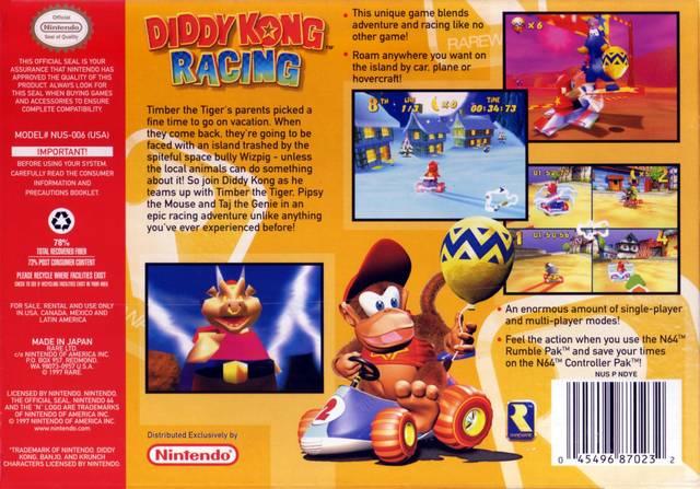 DIDDY KONG RACING ( Cartridge only ) (used)