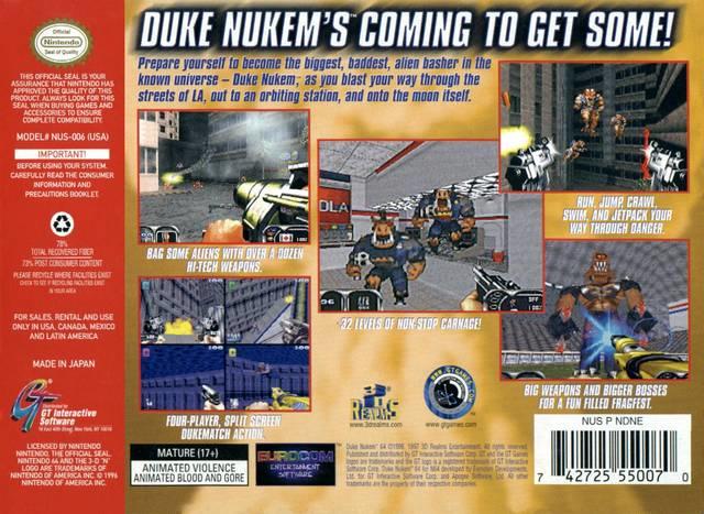 DUKE NUKEM 64 ( Cartridge only ) (used)