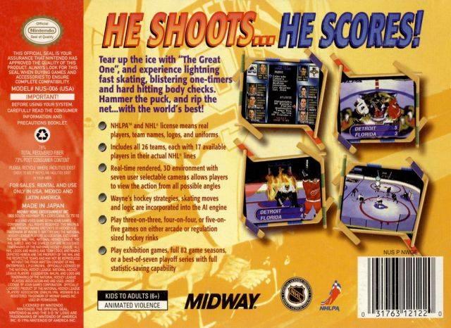 NHLPA AND NHL PRESENT WAYNE GRETZKY'S 3D HOCKEY ( Cartridge only ) (used)