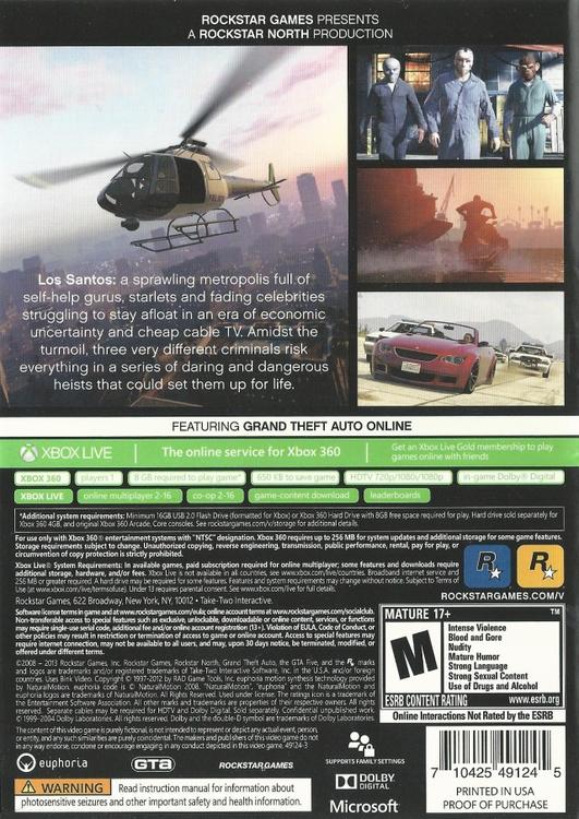 GRAND THEFT AUTO V (used)