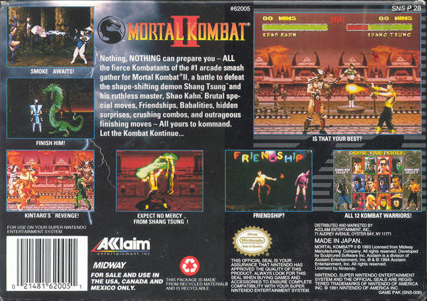 Mortal Kombat II (used)