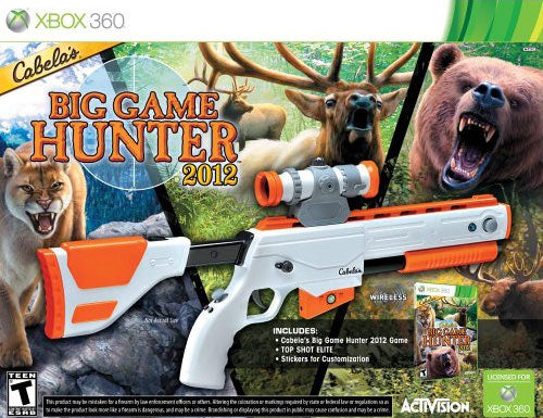 CABELA'S BIG GAME HUNTER 2012 WITH TOP SHOT ELITE RIFLE SHOTGUN ( Box not included ) (used)